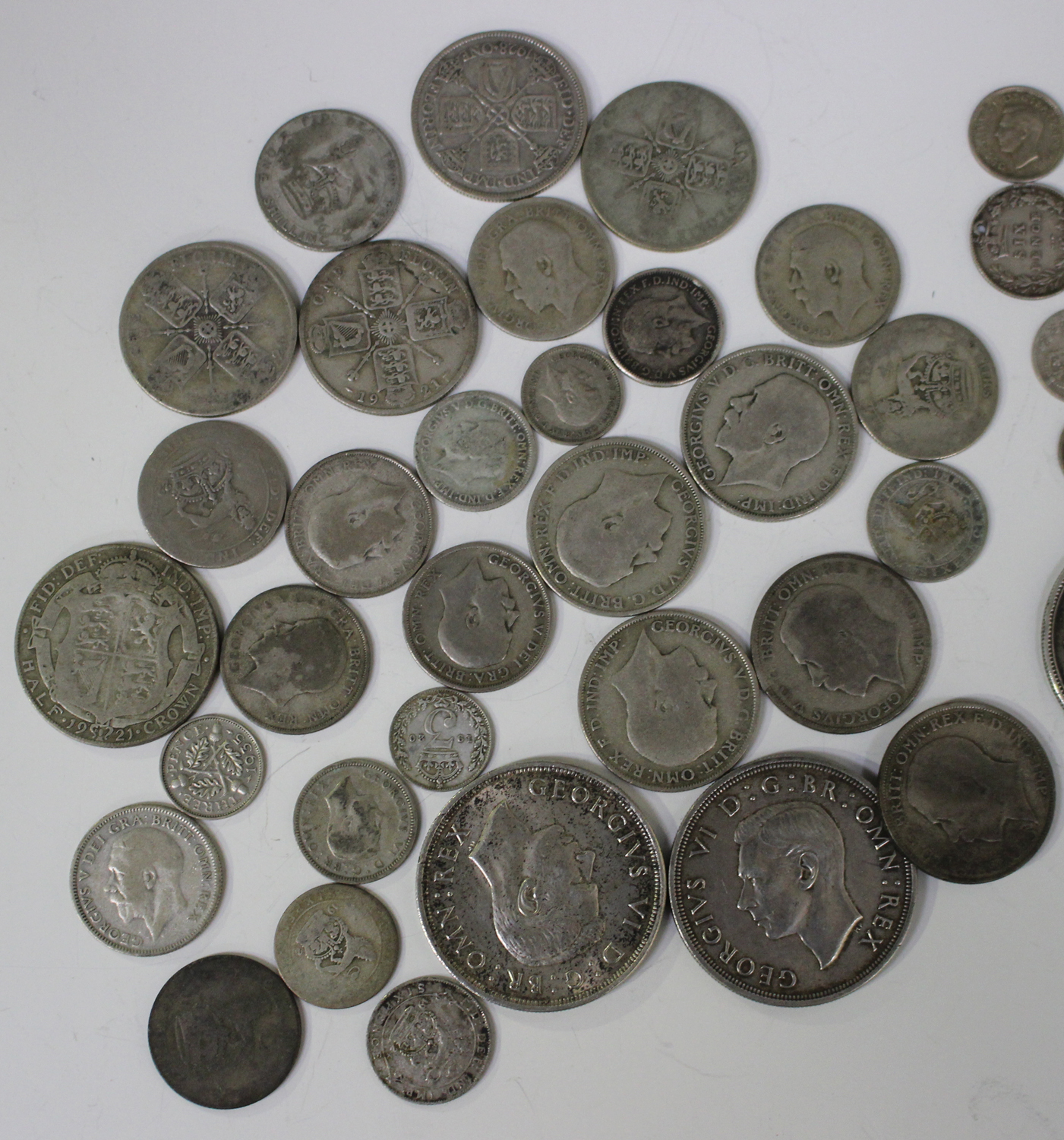 A small group of British pre-1920 silver coins, including a Victoria Jubilee Head crown 1890, and - Image 2 of 4