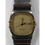 An Omega Constellation Chronometer Quartz steel cased gentleman's bracelet wristwatch, the signed