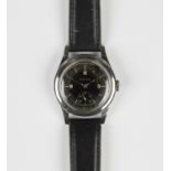 A Longines steel cased gentleman's wristwatch, circa 1951, the signed and jewelled movement numbered