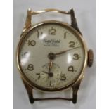 A Cristal Watch 18ct gold circular cased lady's wristwatch, the signed silvered dial with gilt