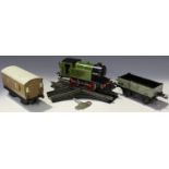 A Hornby gauge O clockwork M1/2 0-4-0 locomotive 460, finished in LNER green and black livery, boxed