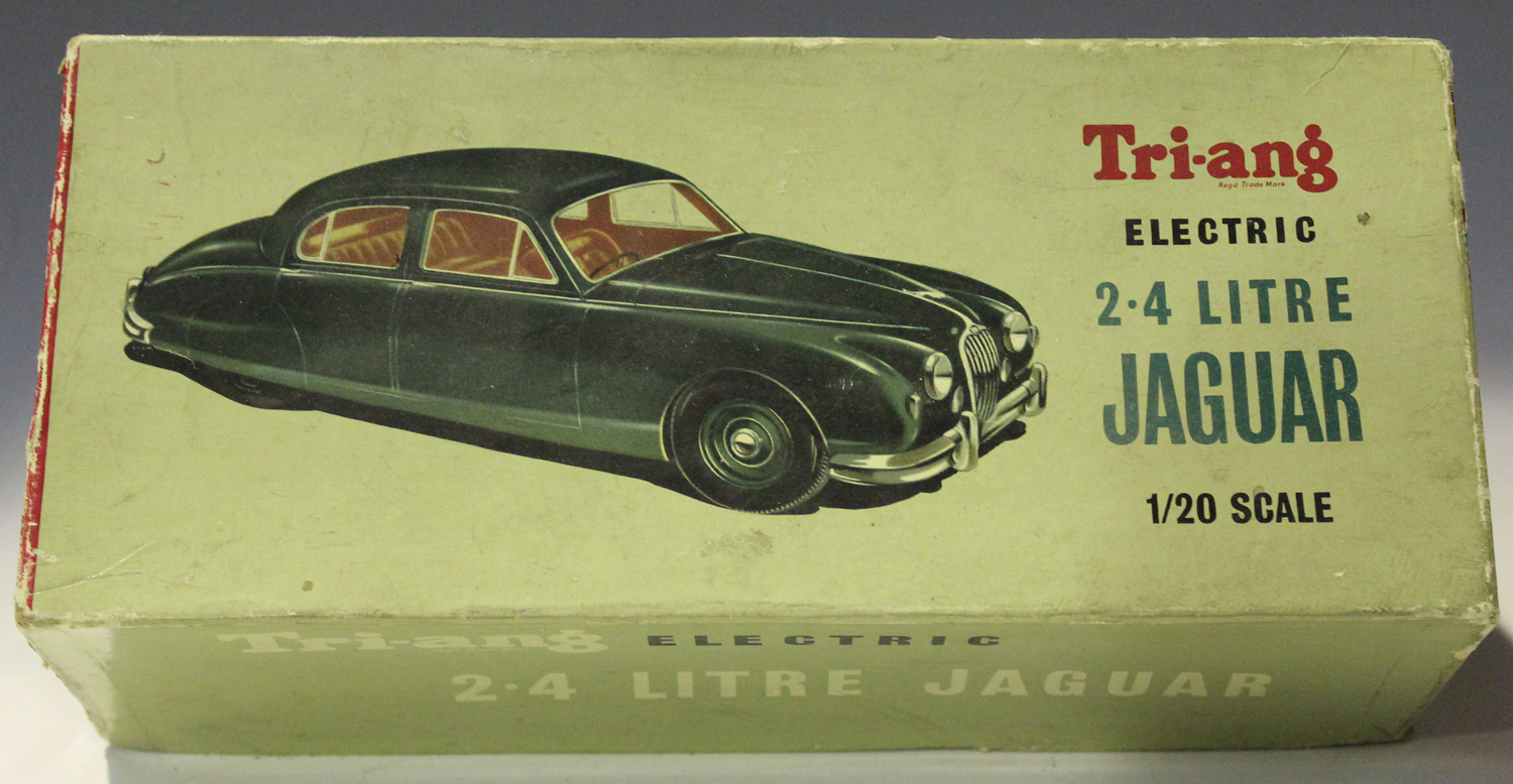 A Tri-ang electric 1:20 scale 2.4 litre Jaguar, finished in maroon with silvered fittings, boxed ( - Image 2 of 4
