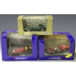 A collection of die-cast model cars, sports cars, racing cars and other vehicles, including a