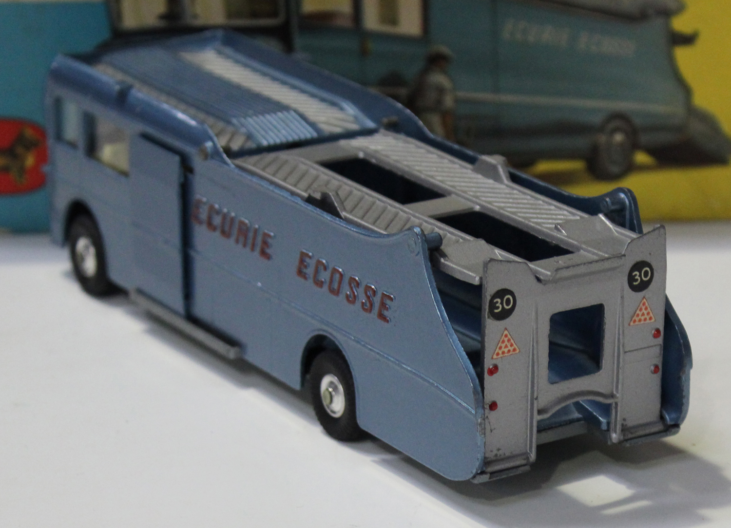 A Corgi Toys Major No. 1126 Ecurie Ecosse racing car transporter, finished in metallic light blue - Image 2 of 3