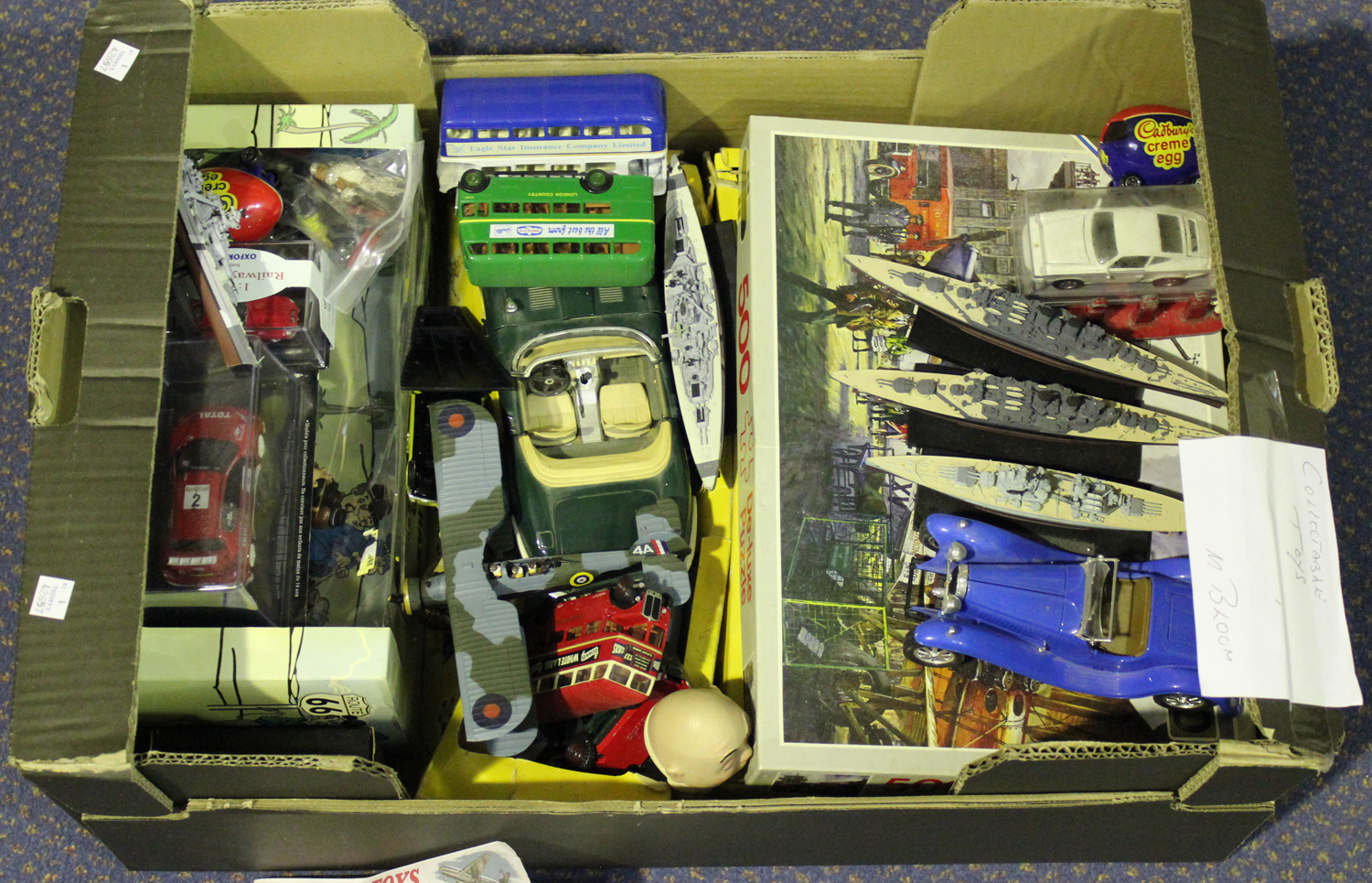 A collection of die-cast vehicles, including Atlas Dinky Toys vehicles, a Bburago E type Jaguar - Image 2 of 2