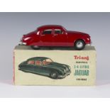 A Tri-ang electric 1:20 scale 2.4 litre Jaguar, finished in maroon with silvered fittings, boxed (
