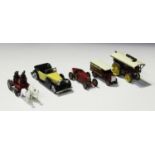 A collection of Matchbox Models of Yesteryear vehicles, including a Y-1 Allchin traction engine, a