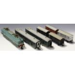 A collection of Pocher gauge HO railway items, including a No. 801 electric locomotive, finished