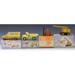 Four Dinky Toys and Supertoys vehicles, comprising a No. 14c Coventry Climax fork lift truck, a