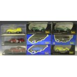 A collection of Ixo 1:43 scale model sports and racing cars, including nine 24 Heures de Mans racing