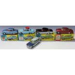 Five Corgi Toys British cars, comprising a No. 224 Bentley Continental , a No. 238 Jaguar Mark X,