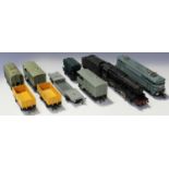 A collection of Hornby Dublo two-rail items, including a No. 2218 2-6-4 tank locomotive 80033, a No.