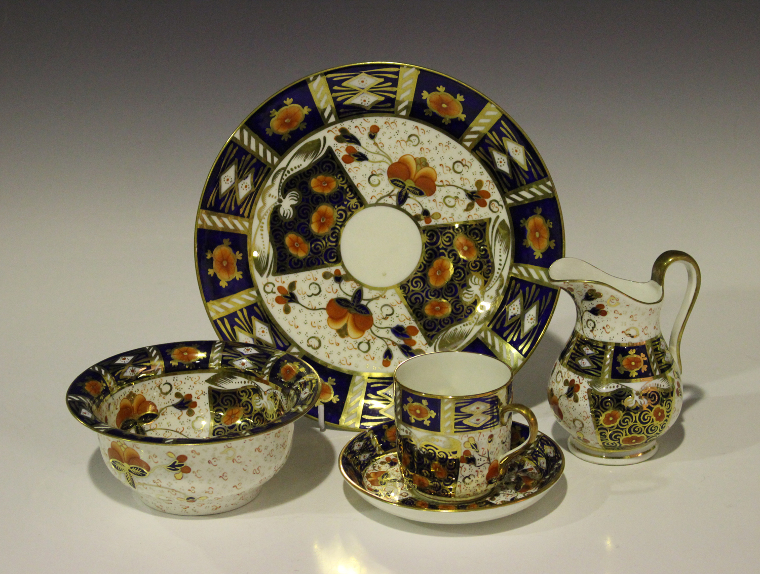 A Ford & Pointon bone china part service, late 19th/early 20th century, pattern number 2614,