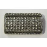 A George III silver curved rectangular snuff box in a textured woven design, London 1812 by John
