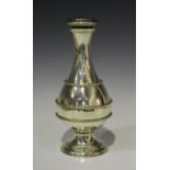A Victorian silver gilt decanter, the stopper with engraved cross, the baluster body with three
