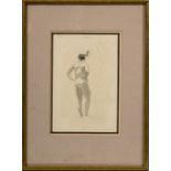 Samuel Daniell 1779/1811 - African man standing hands on hips, pencil and grey wash, framed and