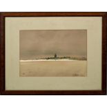 Thomas Bush Hardy - Calais 1874, signed, titled and dated, framed and glazed, watercolour, 9.25in