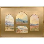 Mono H.S c.1910/11 - seasons of the year, a collage of four paintings, signed in mono,