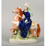 A 19c Staffordshire figure 'Empress of France', firing crack, some paint loss, 11.25in h.