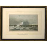 William Davison 1830/1842 - a pair, sailing boat & fishing boat both in choppy coastal waters,