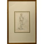 Samuel Daniell 1779/1811 - African man, pencil and wash, framed and glazed, 8.75in x 6in.