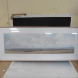 Ian Gardener - Teal Bay, Lancashire, signed and dated, framed and glazed, 15in x 51.5in.