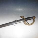 A sword in the manner of a 19c French Cavalry, engraved on back 'Mfture Imple Du Klungenthal