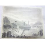 Artist unknown - pencil "Newlyn near Penzance",