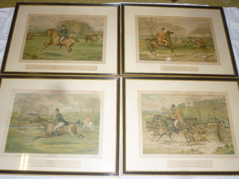 Four 19th century coloured hunting prints after H Watkins-Wild,