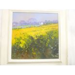 Tony Shorthouse - oil on canvas "Yellow Field", signed, inscribed to verso,