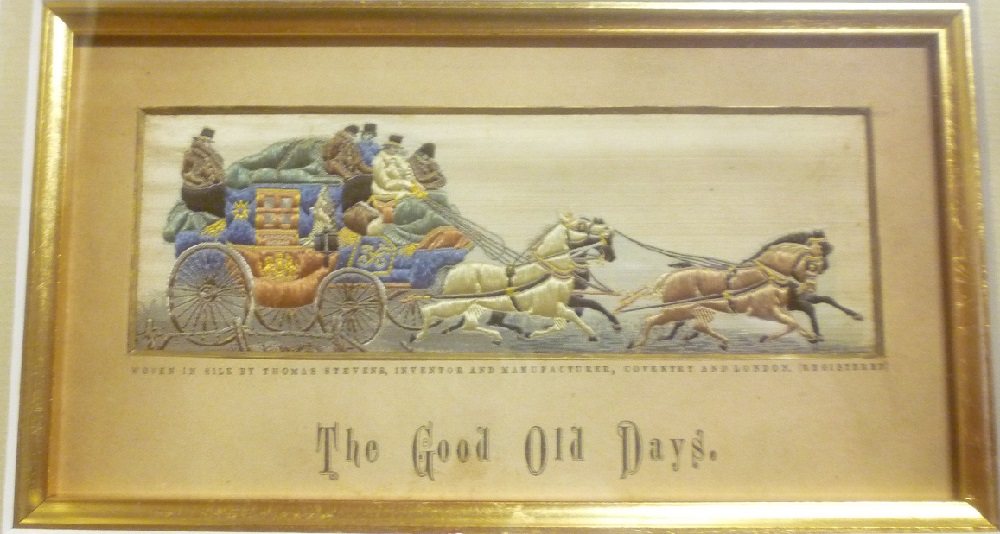 A 19th Century stevengraph "The Good Old Days",