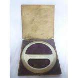 A good quality nickel engineer's drawing circle by Baker of London in fitted case