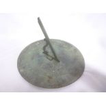 An early 19th Century bronze circular sundial by Adie & Son Edinburgh 15½" diameter