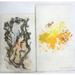 Rowen James - oils on canvas Two abstract studies, signed and dated 1970/72,