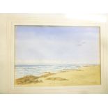 G**D** - watercolour Coastal scene, signed with initials,