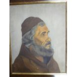 Artist unknown - oil on canvas Bust portait of a bearded gentleman,