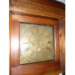 An 18th Century longcase clock with 12" brass square dial by Taylor of Kingstreet Whitehaven,