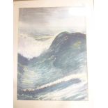 Bob Humphries - watercolour "Tsunami", initialled, labelled to verso,