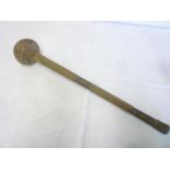 A 19th Century Zulu Knobkerry / fighting club with spherical end and wire bound shaft,