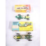 Corgi - 155 Lotus - Climax Formula One racing car in original box and Dinky - BRM racing car in