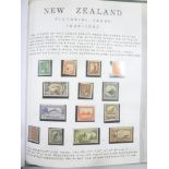 An album containing a collection of New Zealand stamps 1935-1947 including pictorial issues,