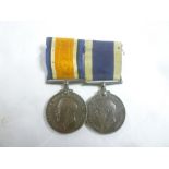 A British War medal and Naval Long Service and Good Conduct Medal awarded to No.CH22160 Pte.E.G.