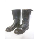 A pair of Second War German Army Officers black leather jack boots