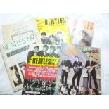 A selection of Beatles pamphlets including including Beatles Souvenir Song album and others etc