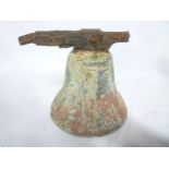 An old painted bronze fire/ships bell