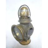 An old brass motoring lamp by Worsnop & Co Halifax
