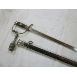 An original Second War German Nazi Police sword with single edged blade by Paul Weyersberg & Co.