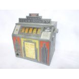 An unusual Chicago Club-House aluminium coin operated gaming machine,