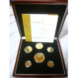 Edward V111 commemorative gold-plated silver new strike pattern set of six coins,