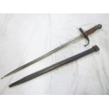 A First War Turkish Mauser bayonet with single edged blade bearing Turkish markings for Simpson &
